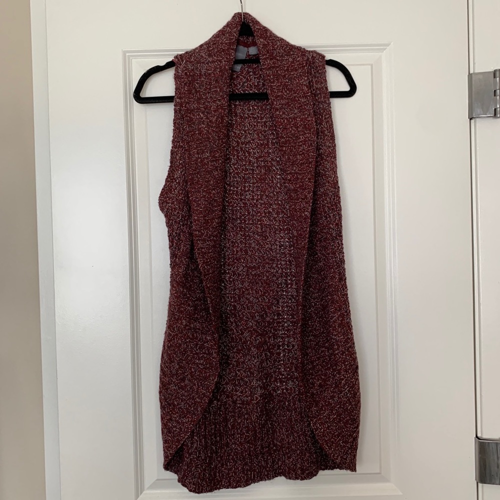 Women’s mid length knit vest